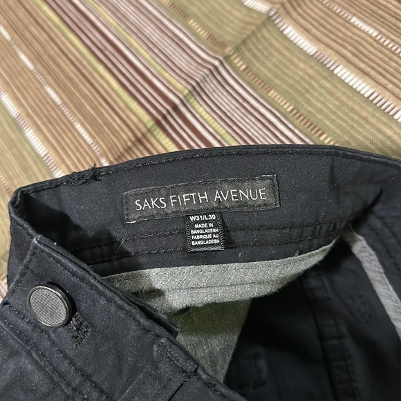 Saks Fifth straight black khaki men’s 31x30 - Picture 4 of 5